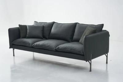 PF97 3 Seater with Armrest Leather Sofa, Italian Design Living Set in Home and Hotel