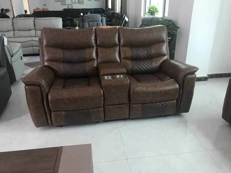 Reclining Sofa with Air Leather Nail for Living Room Furniture