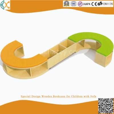 Special Design Wooden Bookcase for Children with Sofa