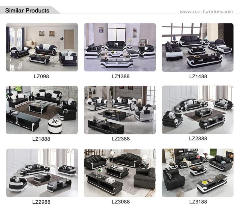 Modern Living Room Furniture European Style Chesterfield Leather Sofa
