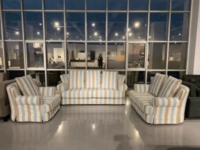 Nova Modern Design Stripes Style Living Room Furniture Fabric Sofa Set