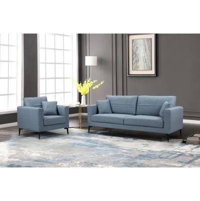 Nova Living Room Collection 1+3 Sectional Sofa in Blue Colour