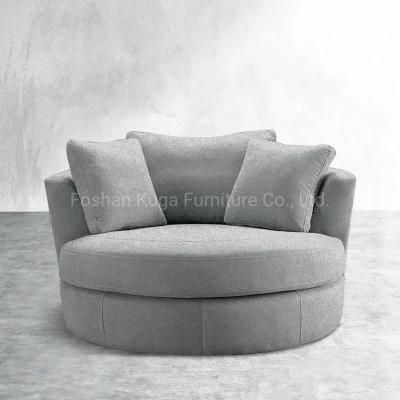 Contemprory Revolving Accent Chair Round Lounge Cruddle Round Barrel Armchair Modern Italian Leisure Home Living Room Couch