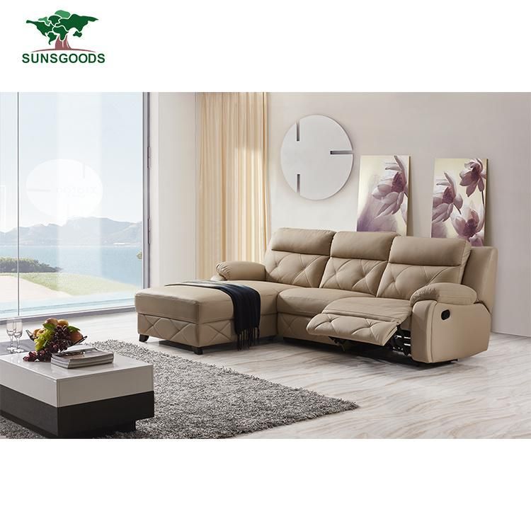 New Design Cream Storage Box Bedroom Furniture Electric Recliner Sofa Set
