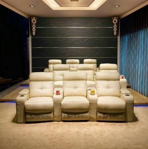 Best Quality Brown Color Private Home Theater Cinema Recliner Sofa (706)