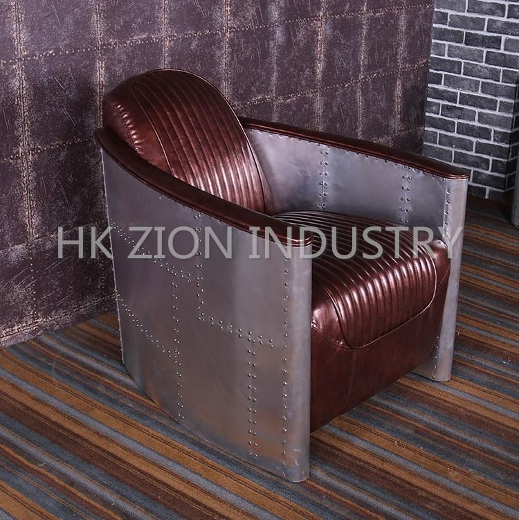 Modern Furniture Sofa Set Furniture Living Room Leisure Sofa Garden Sofas Children Sofa Reception Sofa Brown Silver Leather Sofa