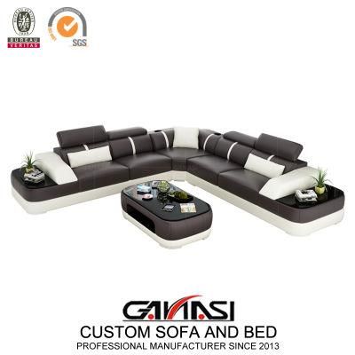 Black &amp; White Living Room Furniture Sectional Sofa for Italy