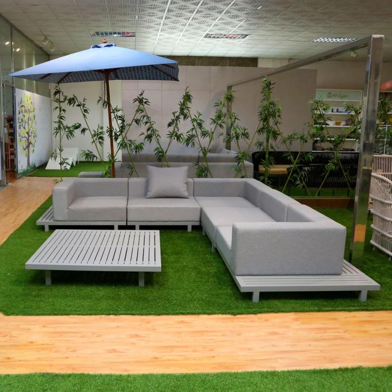 Leisure Garden Furniture Outdoor Sectional Aluminum Sofa Set for Patio