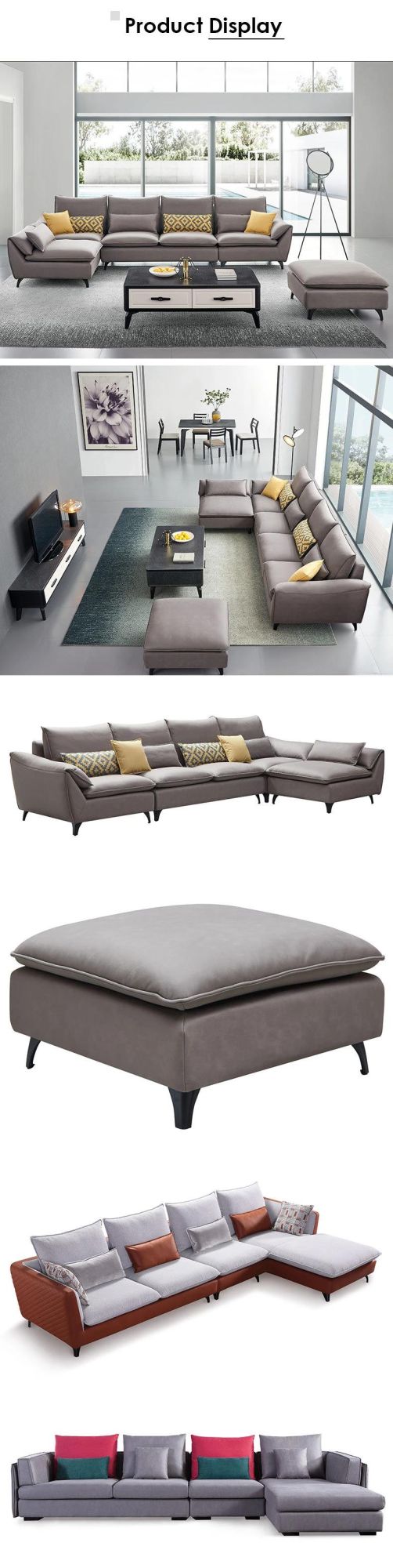 Modern Living Room Furniture Deep Soft Couch Leathaire Recliner Sofa