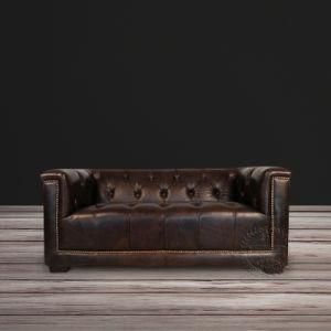 Brown Color Restaurant Hotel Furniture Leather Sofa Sets