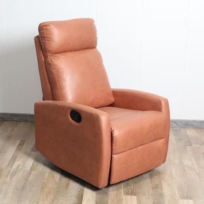 Orange Fabric Living Room Furniture Single Sofa Reclining