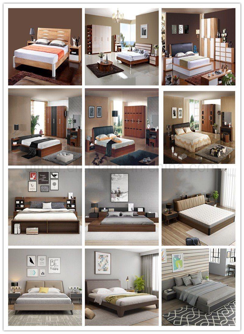 Modern Wholesale Wooden Hotel Home Bedroom Furniture Set Storage Wood Mattress Sofa Double King Beds