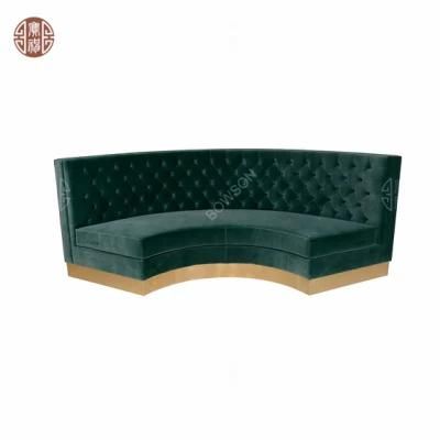 Hotel Lobby Furniture Semicircle Oval Sofa Restaurant Furniture Sofa Booth