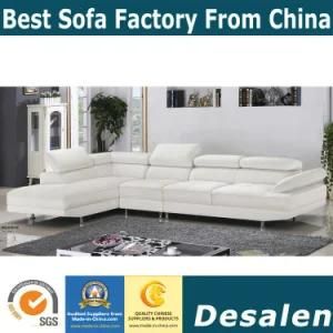 White Color Modern Home Furniture Factory Supplier Futon Leather Sofa (A10)