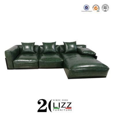 Promotion in Stock Home/Office/Hotel Furniture Leisure Faux Leather Sectional Sofa