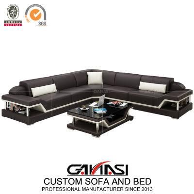 Hot Sell Luxury Style Livingroom Leather Home Furniture Sofa Set with Coffee Table