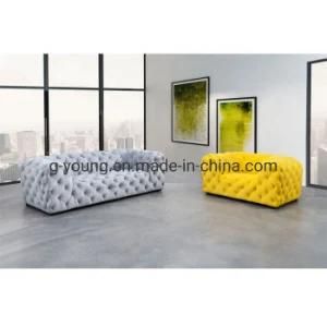 4 Seater Fabric Sofa Yellow Sofa for Waiting Room