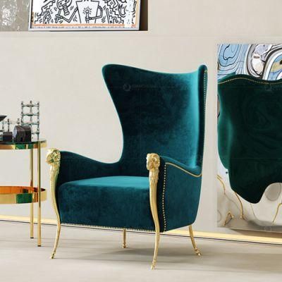 Luxury Dark Green Single Home Living Room Throne Royal Chair
