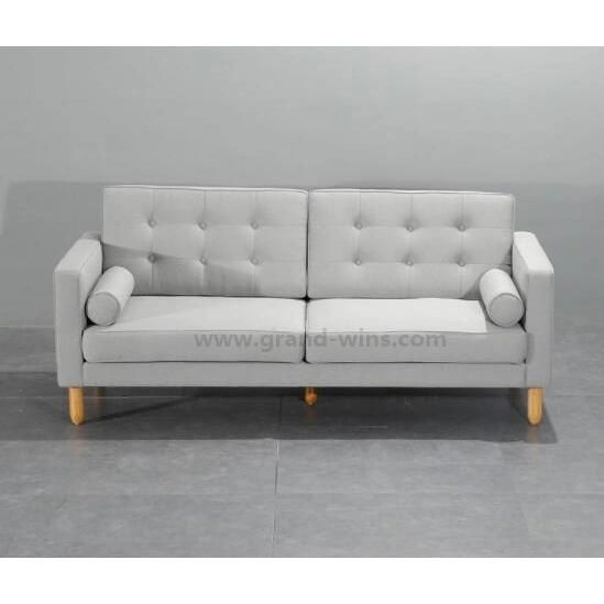 Wooden Fabric Loveseat Sofa for Home Hotel Living Room