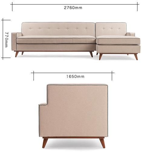 European Style Living Room Furniture L Shape Sofa Velvet Fabric Sofa