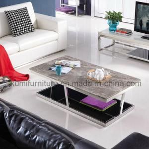 Living Room Sofa Corner Coffee Table with Stainless Steel
