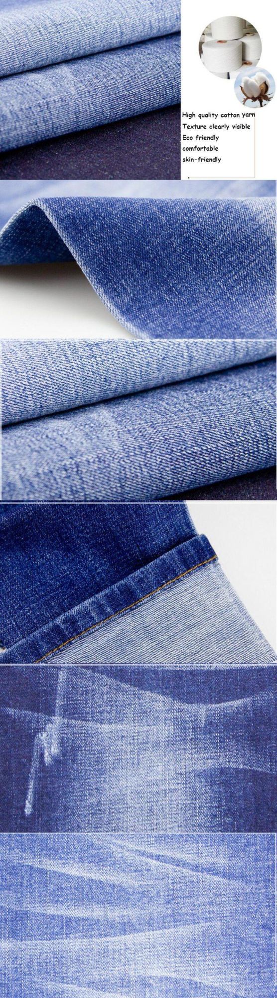 Stretch Jeans Denim Fabric Free Sample Twill Cotton Denim Fabric