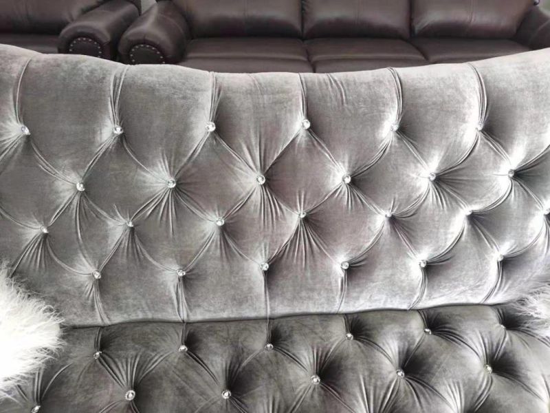 Modern Fabric Sofa with crystal Tufting Sofa for Home Furniture