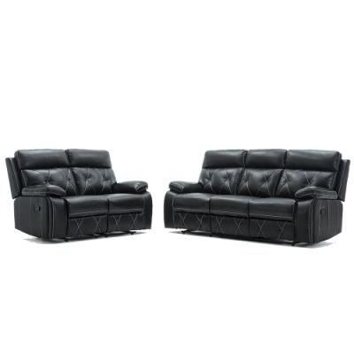 Modern Sectional Leisure Sofa Living Room Home Furniture Manual Recliner Sofa Set 3+2+1 PU Leather Sofa Couch Set
