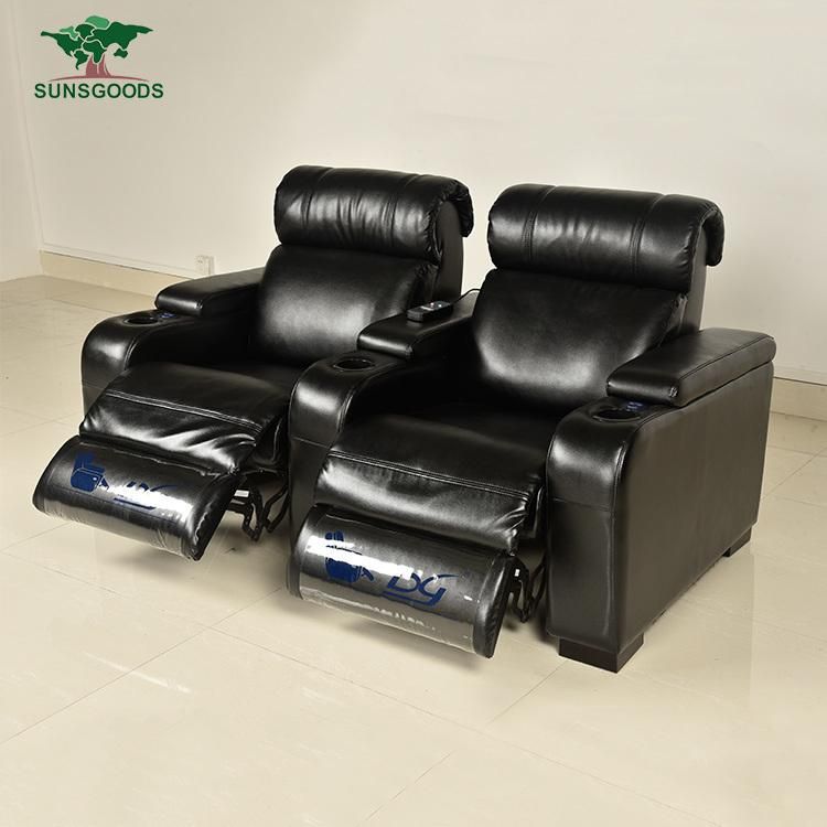 Home Theater Chairs Reclining Black 5 Seats for Sale