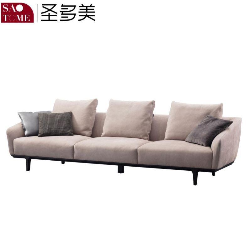 Simple Sofa Small Family Living Room Four Person Novartis Genuine Leather Sofa