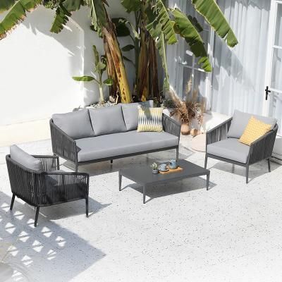 Outdoor Rattan Sofa Villa Hotel Courtyard Garden Table and Chairs