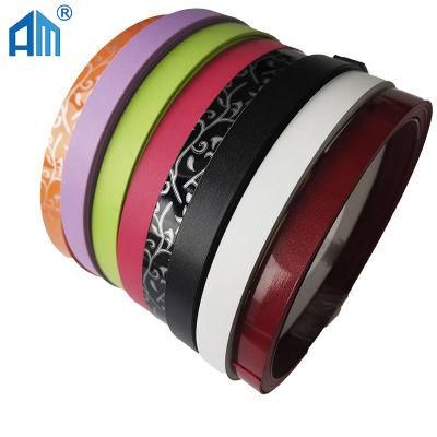 Factory Supply High Glossy/Embossed/Matt/Wood Grain/Solid Colour/Textured Furniture Parts Customize Plastic PVC Edge Banding Tape