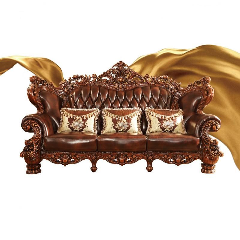 Chinese Sofas Couch Factory Wholesale Royal Leather Sofa for Home Furniture