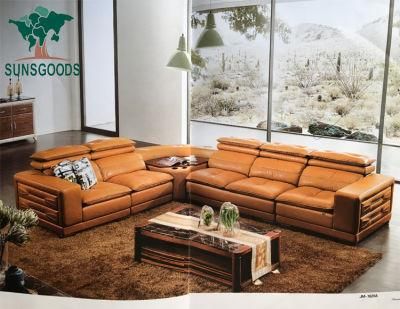 New Design Genuine Leather L Shape Sofa Set Style and Pictures