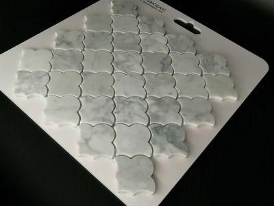Grey and White Marble Stone Mosaic, Used for Kitchen Baffle Wall, Sofa, Hotel Lobby Background, Bath Room, Toilet Metope