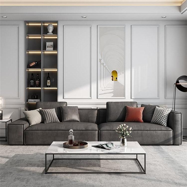 Modern Living Room Furniture High Quality Fabric Grey Sofa