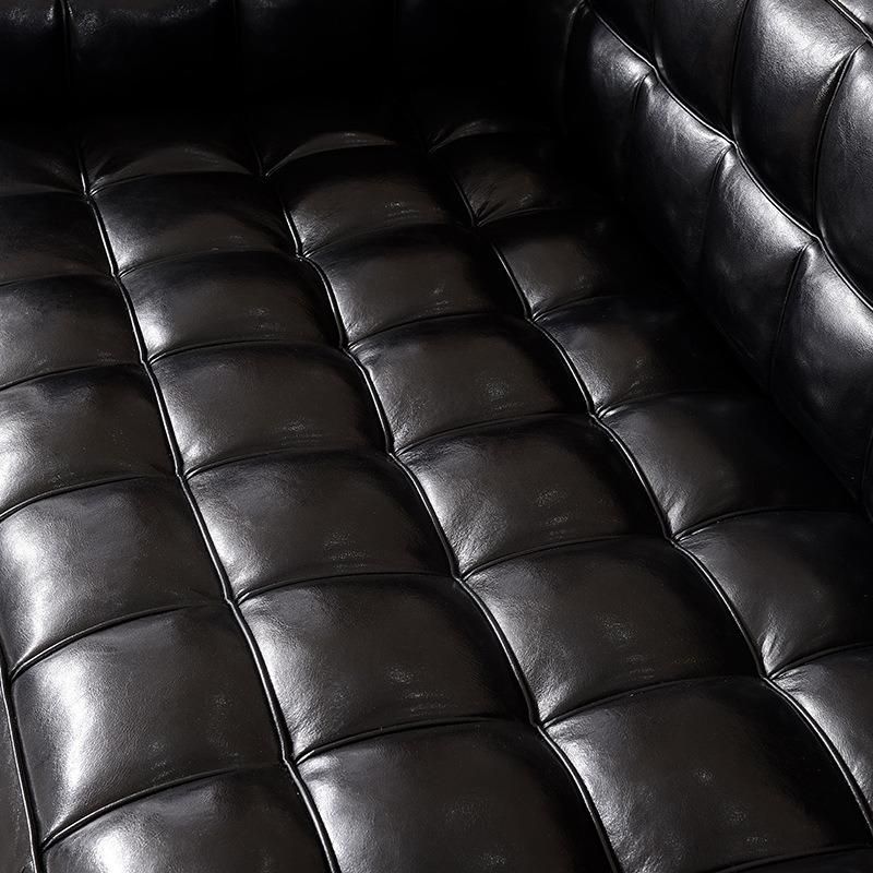 Unique Dark Style Design Modern Living Room Leather Sofa