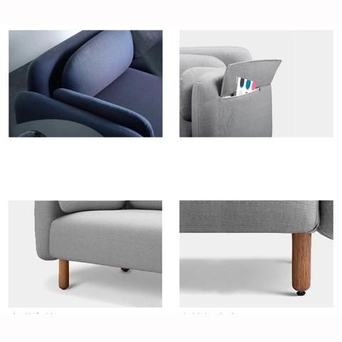 Italian Modern Home Design Small 2 Seater Contemporary Fabric Sofa