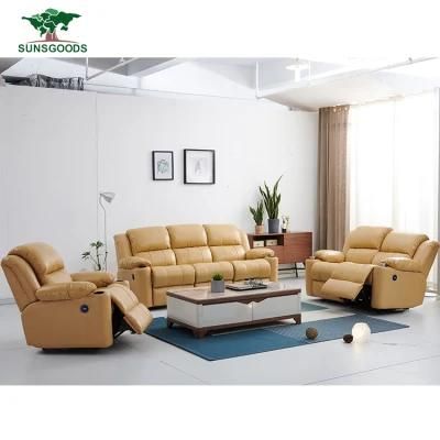 High Quality Genuine Leather Home Theater Recliner, Corner Seats Leather Sofa