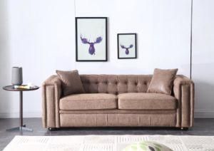 Button Sofa Fabric Chesterfield Sofa Set