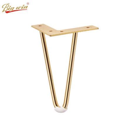 New Design China Manufacturer Furniture Hardware Factory Price Copper Plated Black Colorful Tea Bar Hairpin Table Legs