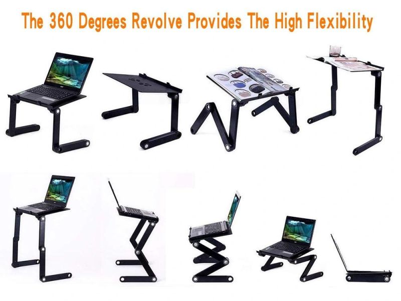 Adjustable Sofa Bed Aluminum Alloy Foldable Tablet Netbook Laptop Stand Table