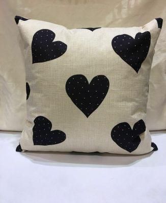 Custom Polyester Digital Printing Heart Pillow Cushion