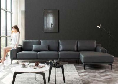 European Simplicity Living Room Furniture Leather Sofa