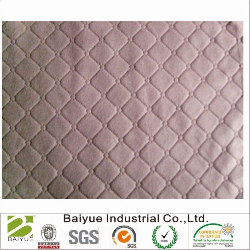 100% Polyester Ultrasonic Quilting Linen Like Fabric for Sofa