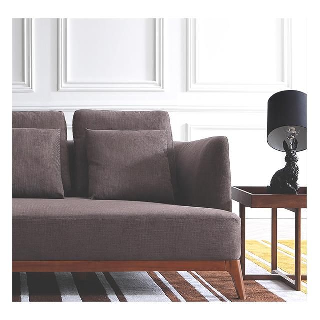 Light and Luxury Unique Design Furniture Ash Solid Wooden with Fabric Sofa for Hotel