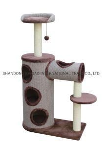 Wholesale Cat Tree with Scratching Tunnel and Sofa