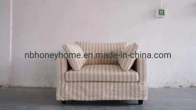 Strip Fabric 1.5 Love Seat Occasional Sofa