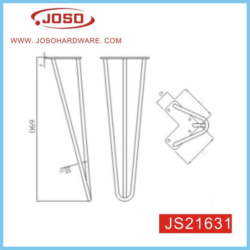 Modern Hot Selling Three Tubes Leg for Table and Furniture