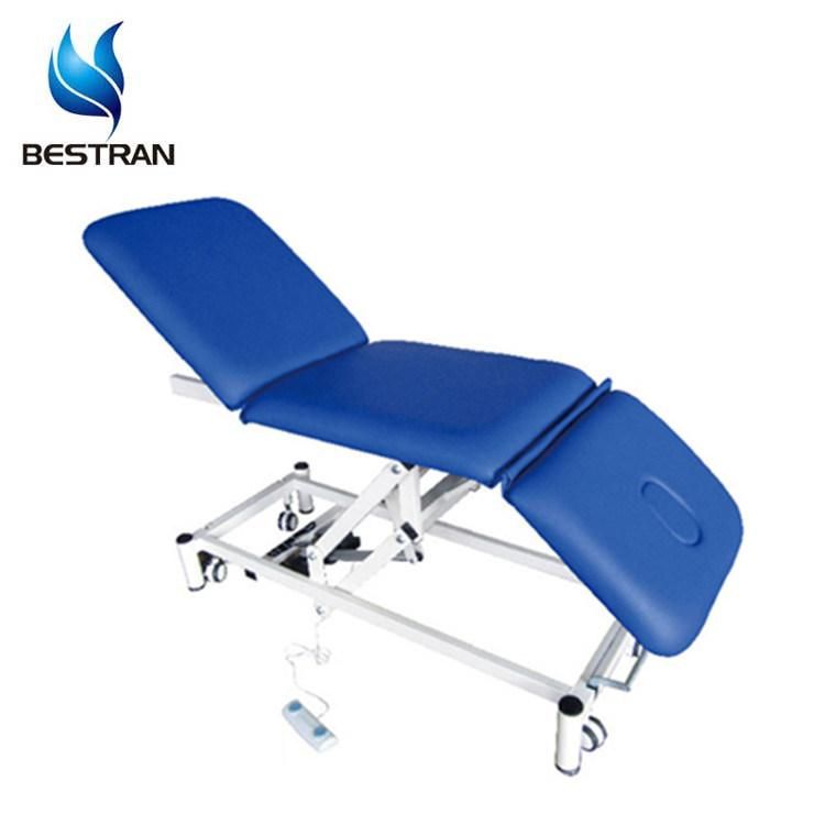 Bt-Ea012 Hospital Stainless Steel Examination Couch with Paper Roll Holder Medical Examination Table Backrest Lift Price